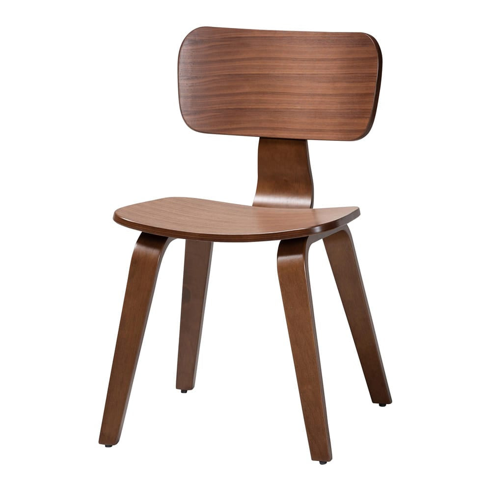 Baxton Studio - Billie Dining Set in Walnut Brown - Billie-Walnut-5PC Dining Set view 2