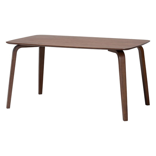 Baxton Studio - Billie Dining Table in Walnut Brown - Billie-Walnut-Rectangle-DT view 1