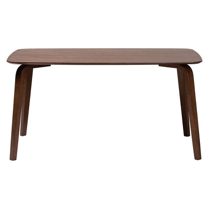 Baxton Studio - Billie Dining Table in Walnut Brown - Billie-Walnut-Rectangle-DT view 2