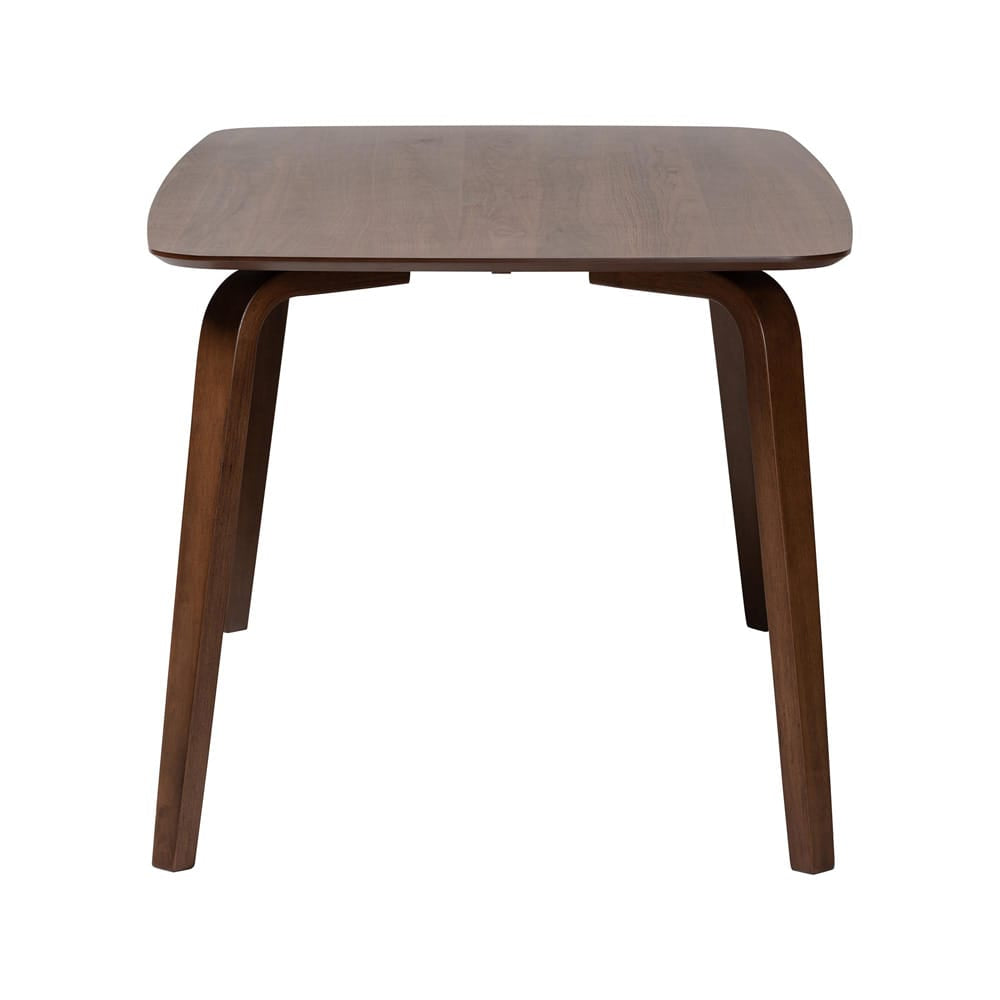 Baxton Studio - Billie Dining Table in Walnut Brown - Billie-Walnut-Rectangle-DT view 3