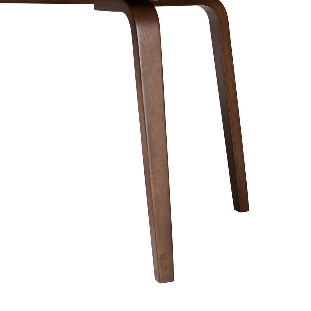 Baxton Studio - Billie Dining Table in Walnut Brown - Billie-Walnut-Rectangle-DT view 4