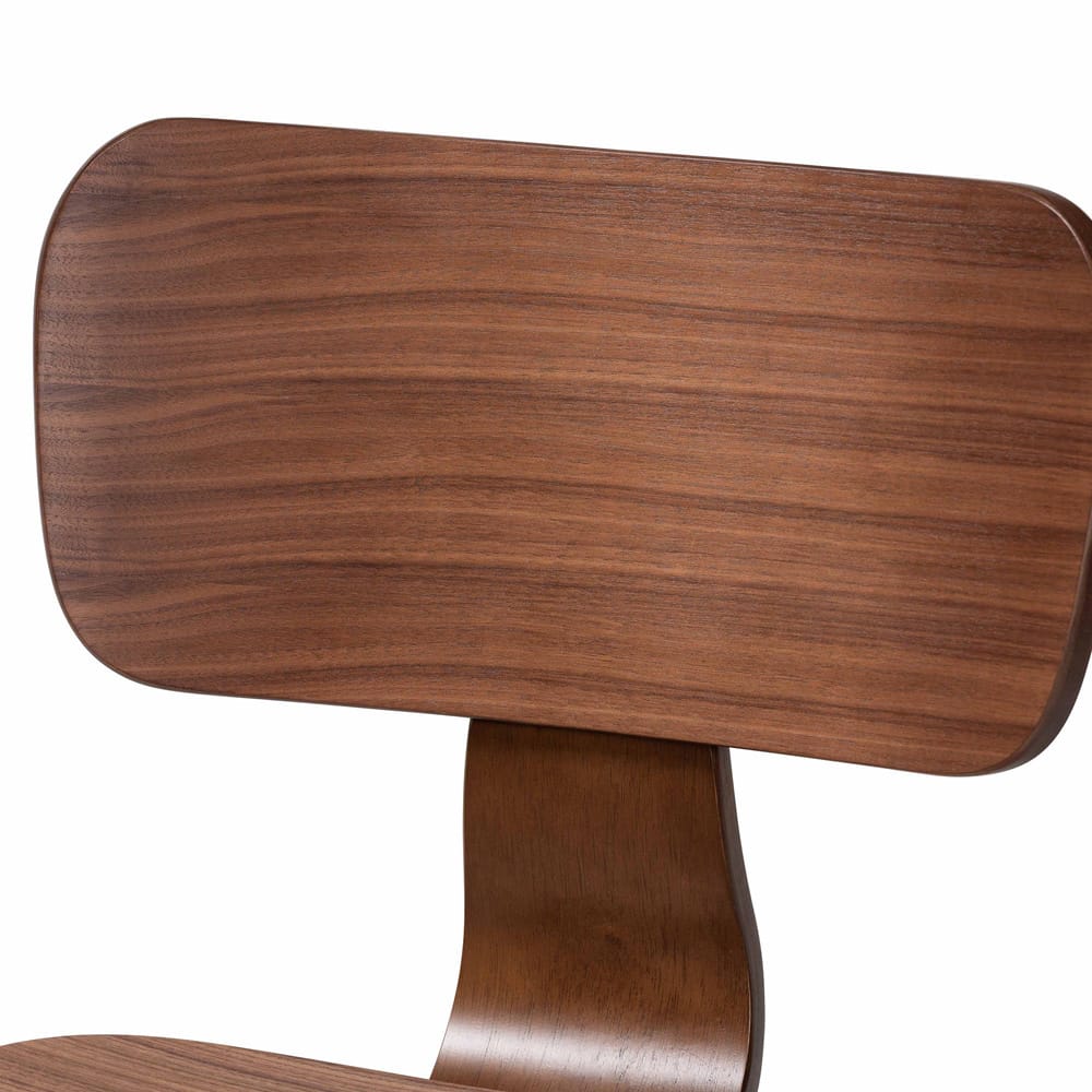 Baxton Studio - Billie Set of 2 Dining Chairs in Walnut Brown - Billie-Walnut-DC view 4