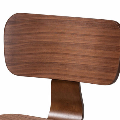 Baxton Studio - Billie Set of 2 Dining Chairs in Walnut Brown - Billie-Walnut-DC view 4