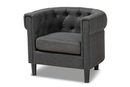 Baxton Studio - Bisset Chair - 1809-Grey-CC view 1