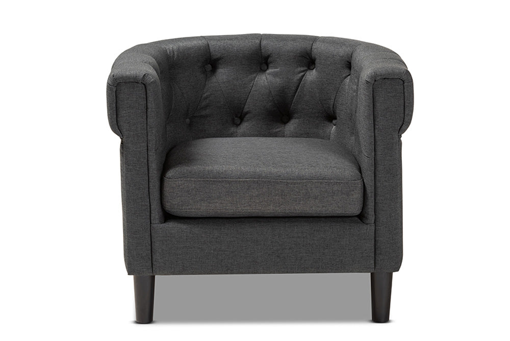 Baxton Studio - Bisset Chair - 1809-Grey-CC view 2