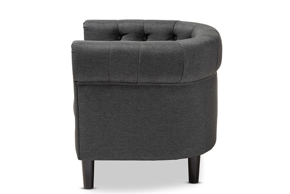Baxton Studio - Bisset Chair - 1809-Grey-CC view 3