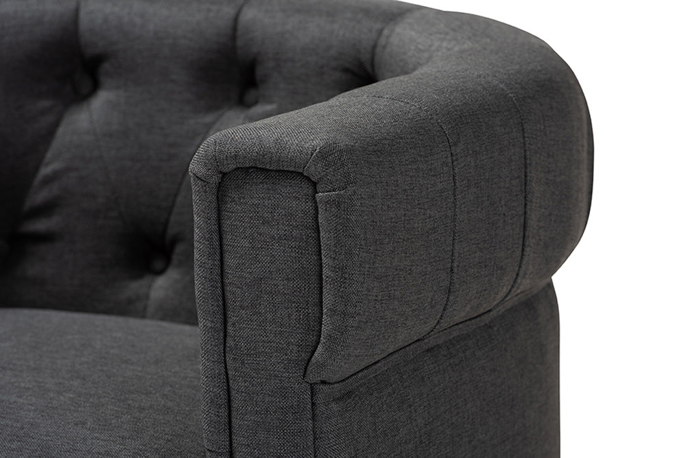 Baxton Studio - Bisset Chair - 1809-Grey-CC view 7