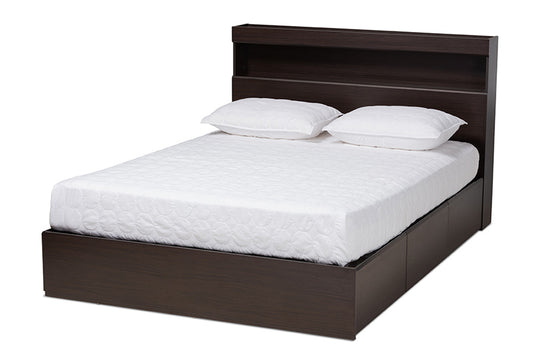 Baxton Studio - Blaine Queen Size Bed - SEBED1302026-Modi Wenge-Queen view 1
