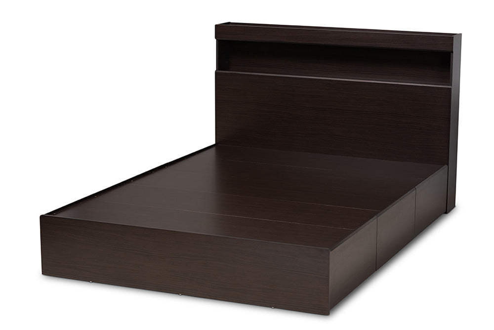 Baxton Studio - Blaine Queen Size Bed - SEBED1302026-Modi Wenge-Queen view 4