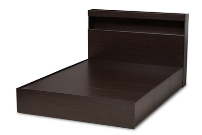 Baxton Studio - Blaine Queen Size Bed - SEBED1302026-Modi Wenge-Queen view 4