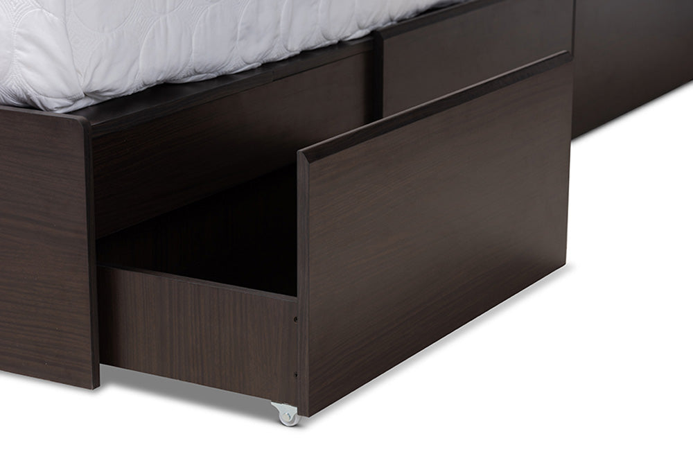 Baxton Studio - Blaine Queen Size Bed - SEBED1302026-Modi Wenge-Queen view 8
