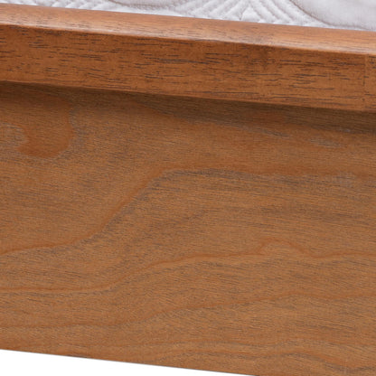 Baxton Studio - Blossom King Size Bed in Ash Walnut - MG0084-Ash Walnut Rattan-King view 6