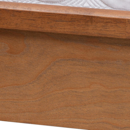 Baxton Studio - Blossom Queen Size Bed in Ash Walnut - MG0084-Ash Walnut Rattan-Queen view 6