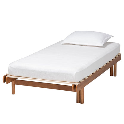Baxton Studio - Bolivia Expandable Bed Frame in Walnut Brown - MG0036-2-Walnut-Extension Bed view 1