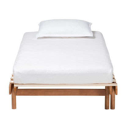 Baxton Studio - Bolivia Expandable Bed Frame in Walnut Brown - MG0036-2-Walnut-Extension Bed view 4