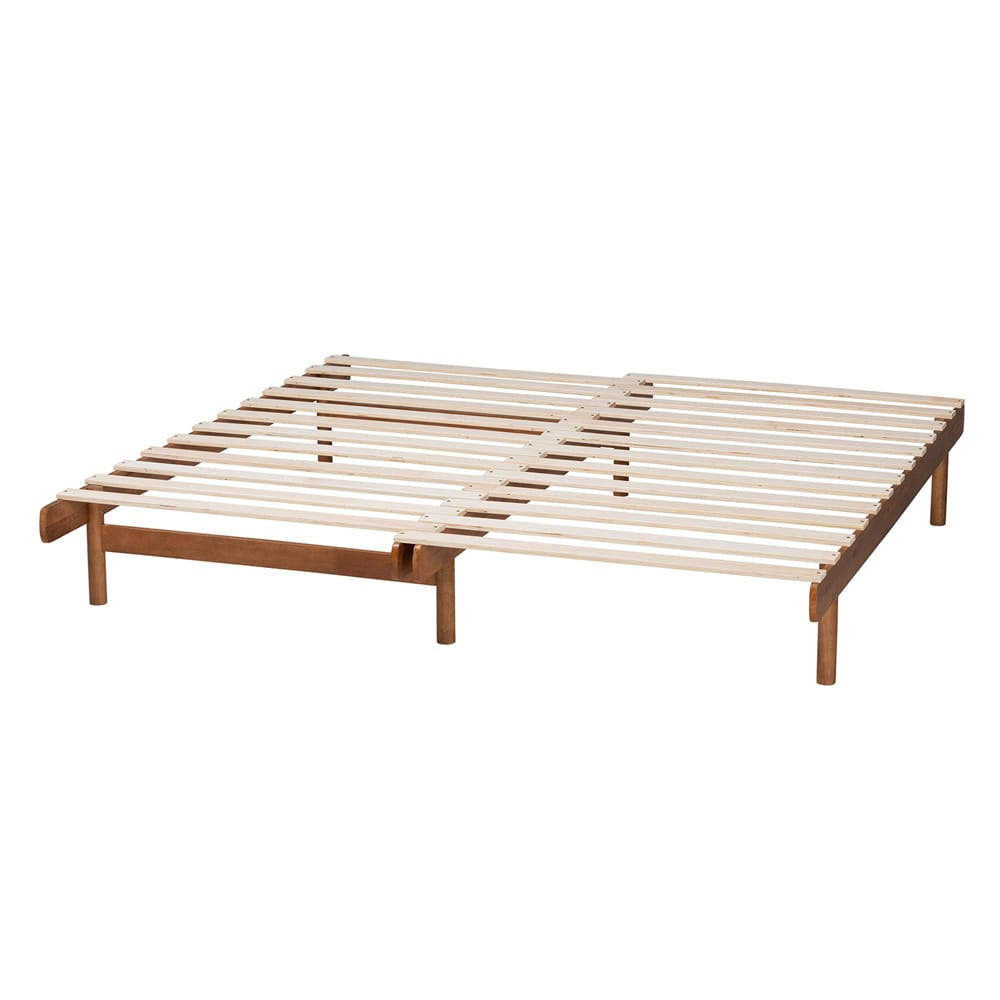 Baxton Studio - Bolivia Expandable Bed Frame in Walnut Brown - MG0036-2-Walnut-Extension Bed view 6