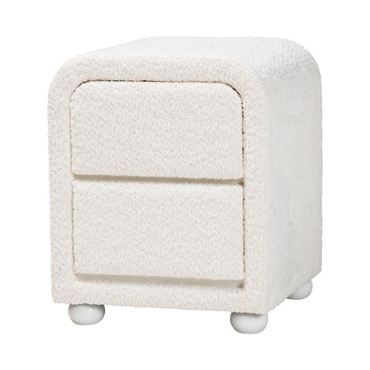 Baxton Studio - Bonilla Nightstand in White - BBT3220.11-White-NS view 1