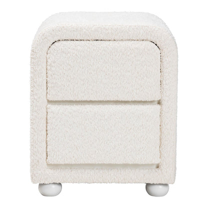 Baxton Studio - Bonilla Nightstand in White - BBT3220.11-White-NS view 3