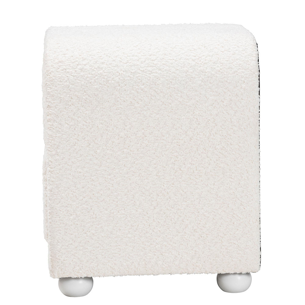 Baxton Studio - Bonilla Nightstand in White - BBT3220.11-White-NS view 4