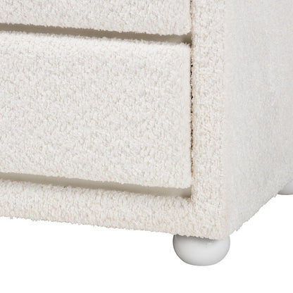 Baxton Studio - Bonilla Nightstand in White - BBT3220.11-White-NS view 5