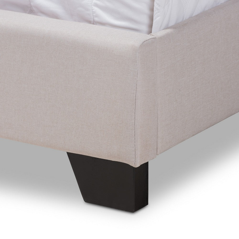 Baxton Studio - Brady King Size Bed in Beige - Brady-Beige-King view 5