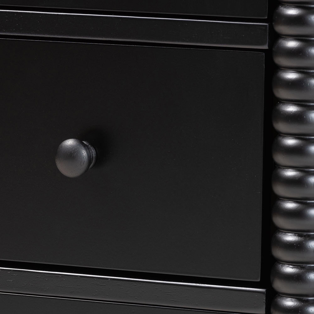 Baxton Studio - Braith Chest in Black - SW8000-88CH5D-Black-Chest view 5
