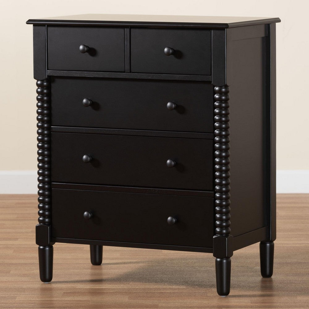Baxton Studio - Braith Chest in Black - SW8000-88CH5D-Black-Chest view 9