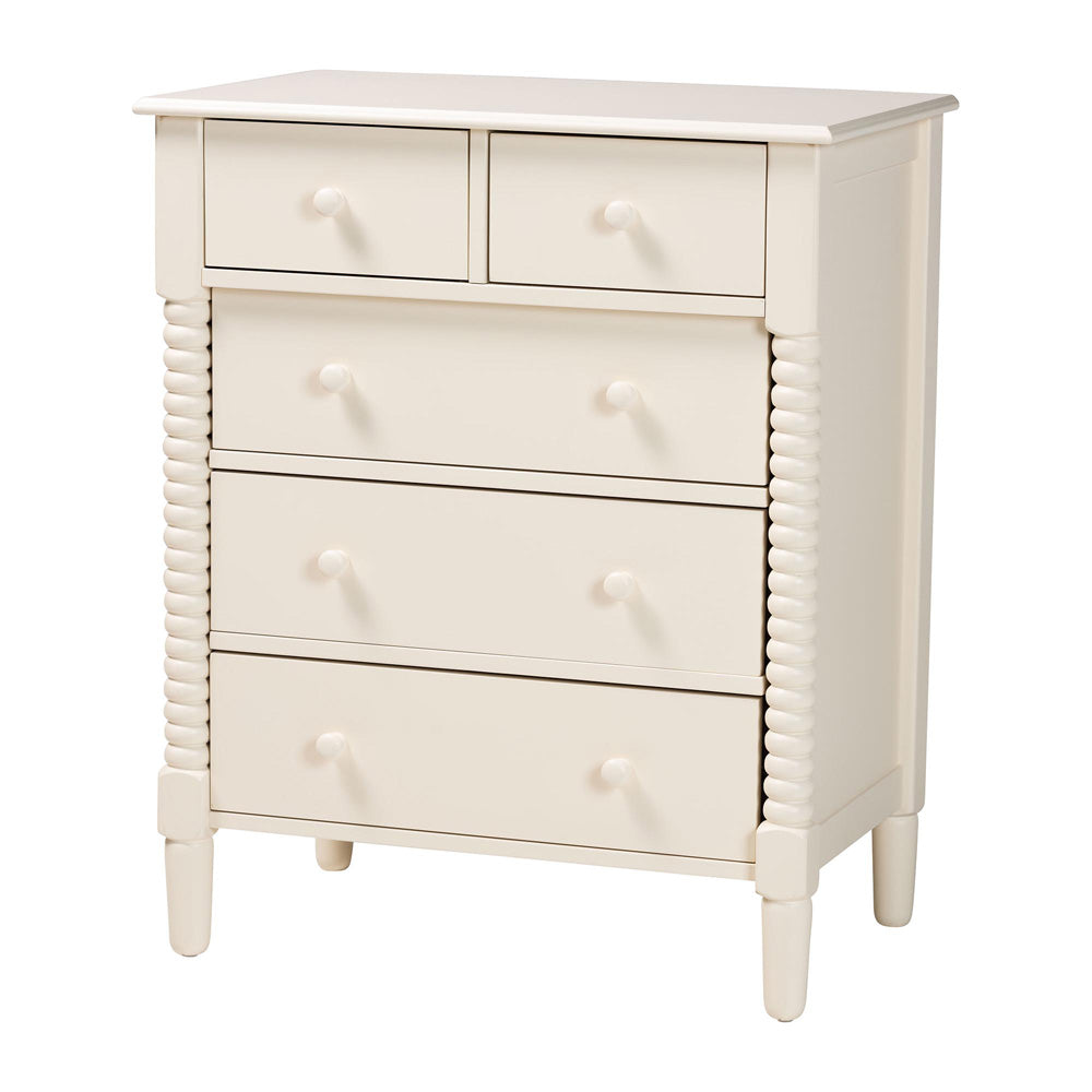 Baxton Studio - Braith Chest in Ivory - SW8000-88CH5D-Ivory-Chest view 1