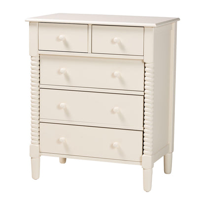 Baxton Studio - Braith Chest in Ivory - SW8000-88CH5D-Ivory-Chest view 1