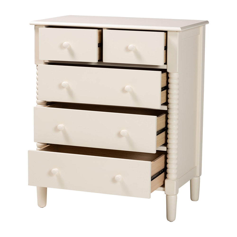 Baxton Studio - Braith Chest in Ivory - SW8000-88CH5D-Ivory-Chest view 2