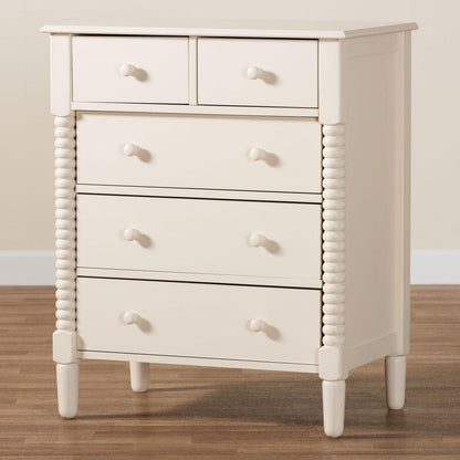 Baxton Studio - Braith Chest in Ivory - SW8000-88CH5D-Ivory-Chest view 9