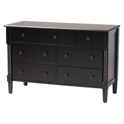 Baxton Studio - Braith Dresser in Black - SW8000-88D7D-Black-Dresser view 1