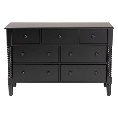 Baxton Studio - Braith Dresser in Black - SW8000-88D7D-Black-Dresser view 3