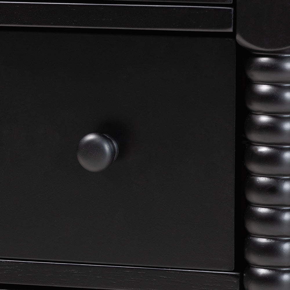 Baxton Studio - Braith Dresser in Black - SW8000-88D7D-Black-Dresser view 5