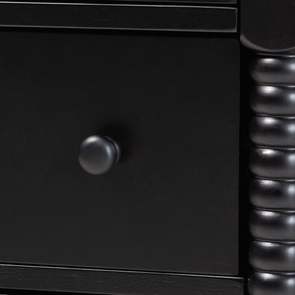 Baxton Studio - Braith Dresser in Black - SW8000-88D7D-Black-Dresser view 5