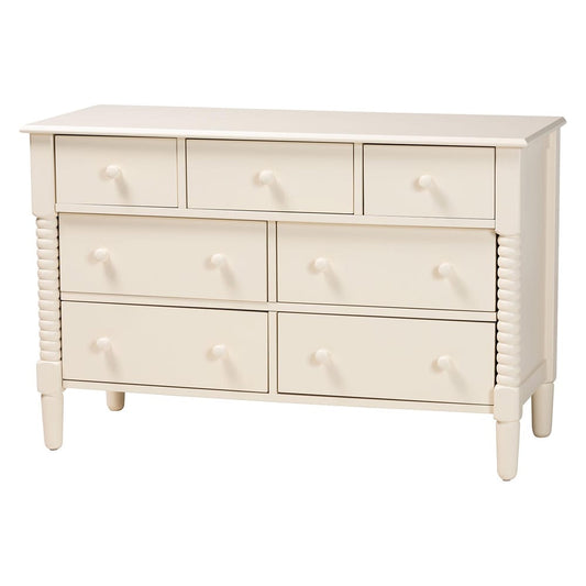 Baxton Studio - Braith Dresser in Ivory - SW8000-88D7D-Ivory-Dresser view 1