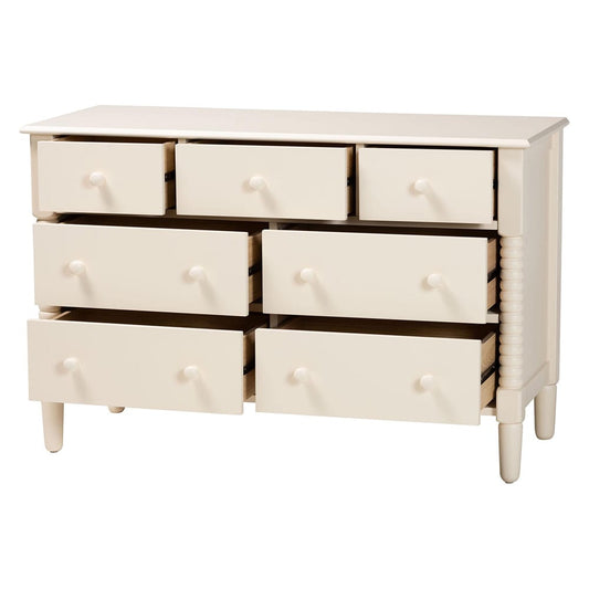 Baxton Studio - Braith Dresser in Ivory - SW8000-88D7D-Ivory-Dresser view 2