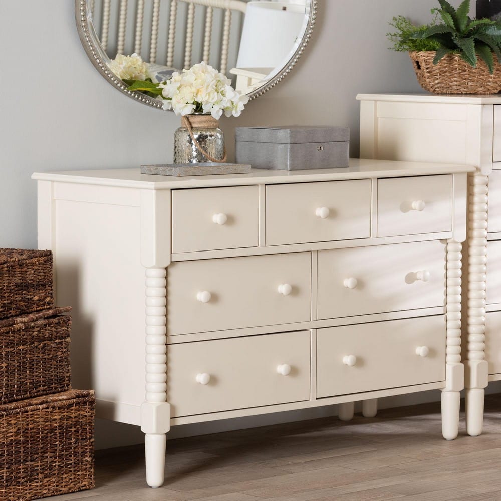 Baxton Studio - Braith Dresser in Ivory - SW8000-88D7D-Ivory-Dresser view 8