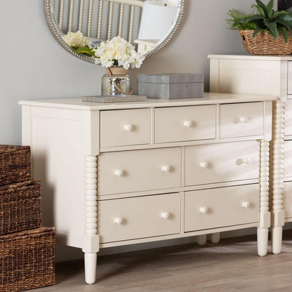 Baxton Studio - Braith Dresser in Ivory - SW8000-88D7D-Ivory-Dresser view 8