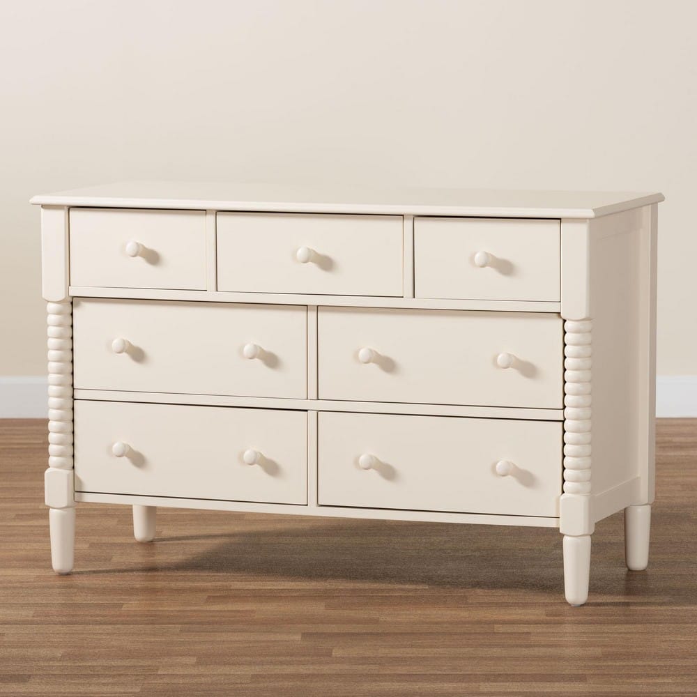 Baxton Studio - Braith Dresser in Ivory - SW8000-88D7D-Ivory-Dresser view 9