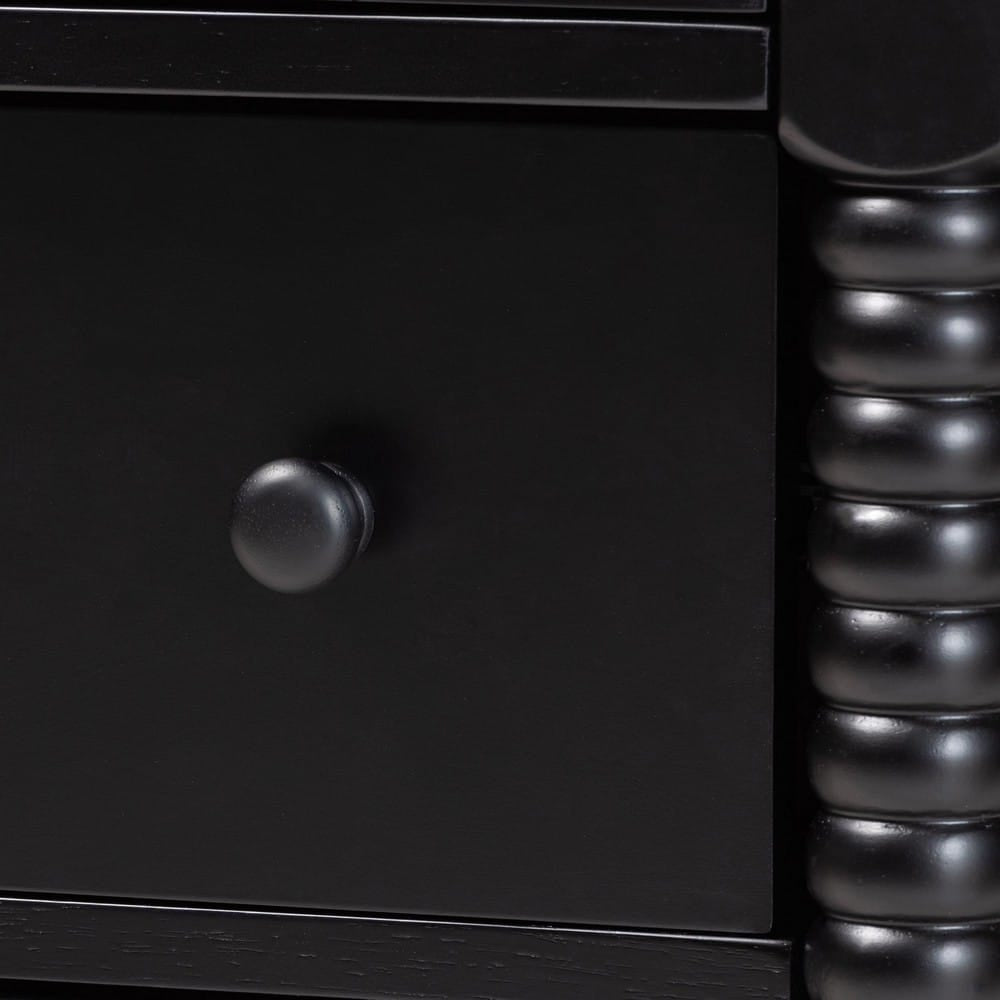 Baxton Studio - Braith King Bedroom Set in Black - Christina-Black-4PC King Bedroom Set view 6
