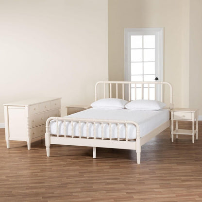 Baxton Studio - Braith King Bedroom Set in Ivory - Christina-Ivory-4PC King Bedroom Set view 11
