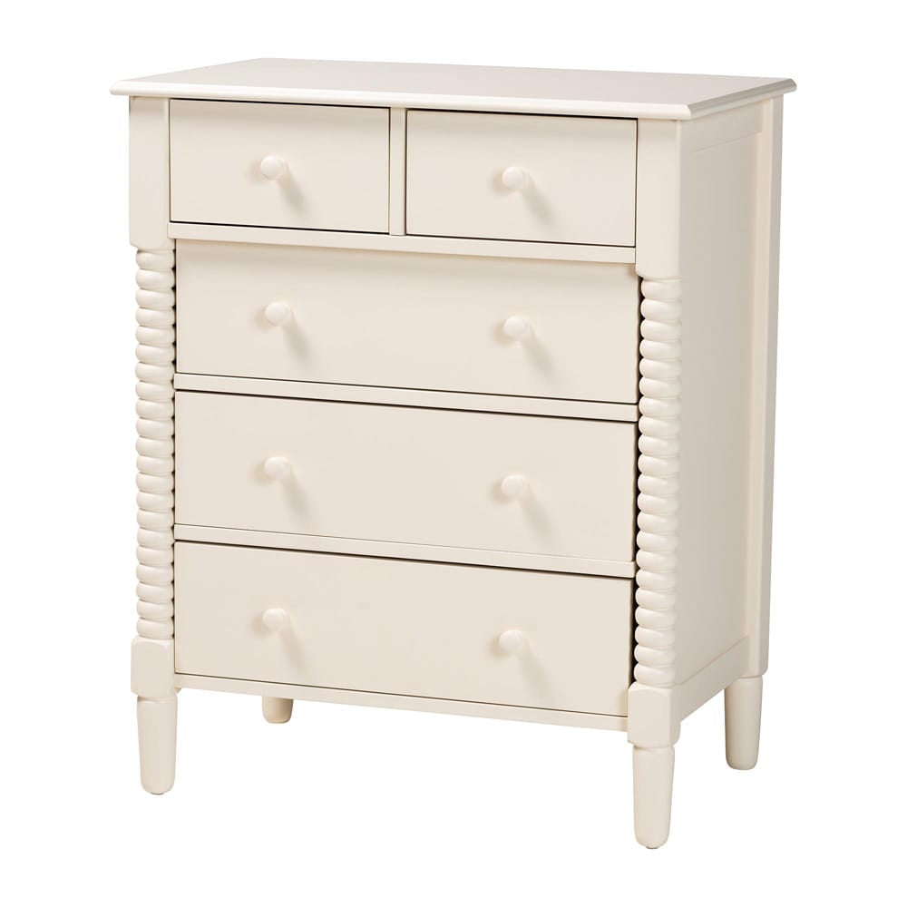 Baxton Studio - Braith King Bedroom Set in Ivory - SW8620-Ivory-4PC King Bedroom Set view 5