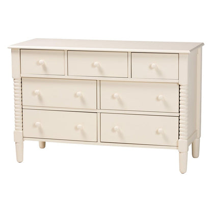 Baxton Studio - Braith King Bedroom Set in Ivory - SW8620-Ivory-4PC King Bedroom Set view 6