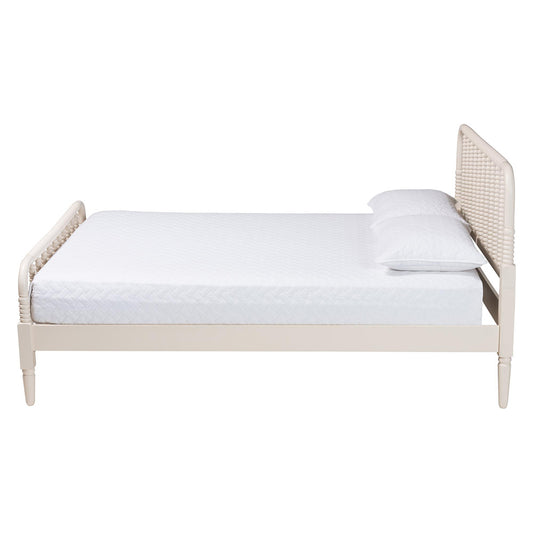 Baxton Studio - Braith King Size Bed in Ivory - SW8620-Ivory-King view 2