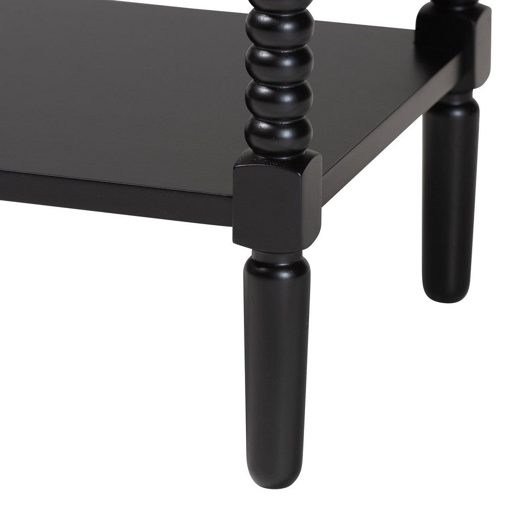 Baxton Studio - Braith Nightstand in Black - SW8000-88NS-Black-NS view 6