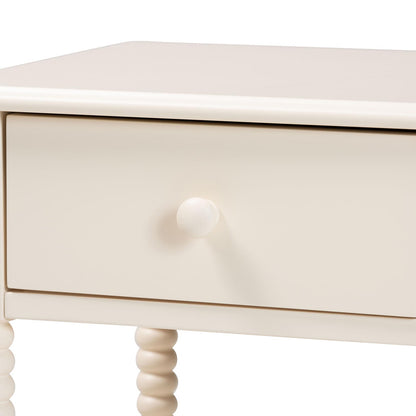 Baxton Studio - Braith Nightstand in Ivory - SW8000-88NS-Ivory-NS view 5