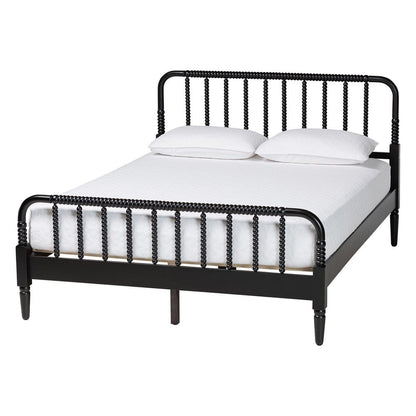 Baxton Studio - Braith Queen Bedroom Set in Black - Melisa-Black-4PC Queen Bedroom Set view 3