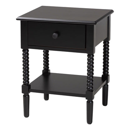 Baxton Studio - Braith Queen Bedroom Set in Black - Melisa-Black-4PC Queen Bedroom Set view 4