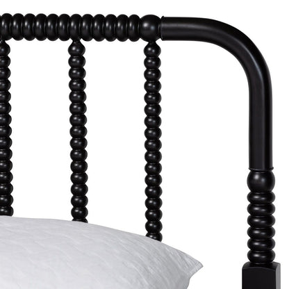 Baxton Studio - Braith Queen Bedroom Set in Black - Melisa-Black-4PC Queen Bedroom Set view 8